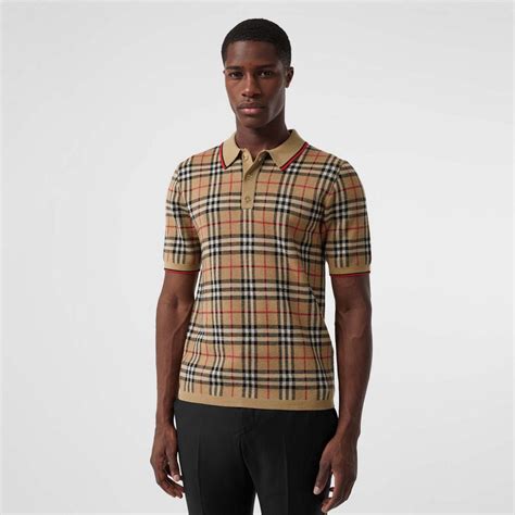 polo burberry homme beige|burberry polo shirt men.